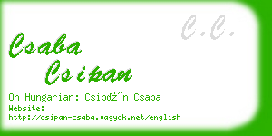 csaba csipan business card